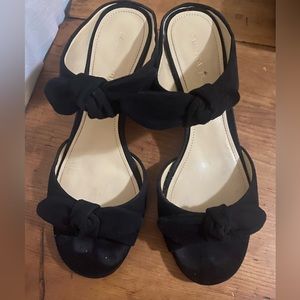 Ivanka Trump Faux Suede Shoes - Black - Size 8